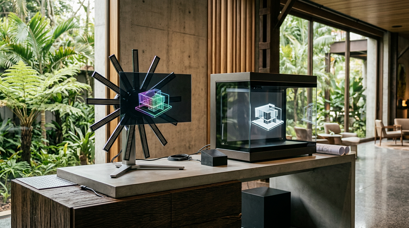 Critérios técnicos para escolha entre Holograma Fan e Holobox