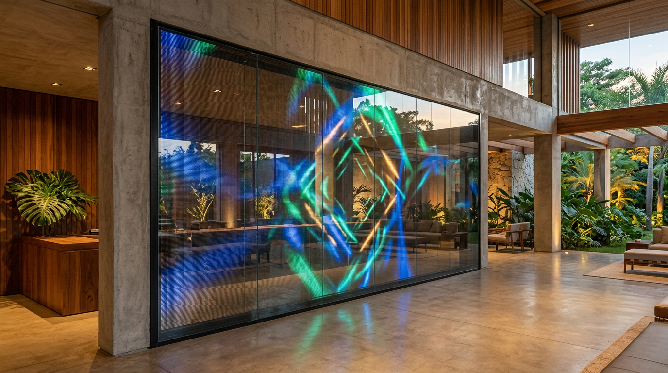 Aplicações técnicas do painel de LED glass em arquitetura de eventos