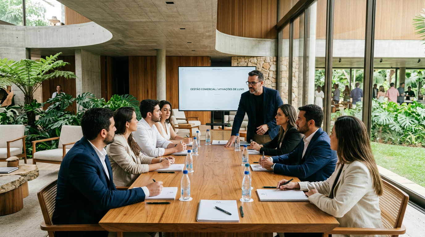 Gestão comercial em ativações de alto padrão