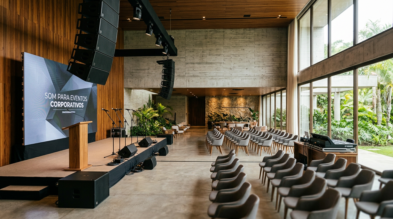 Critérios de dimensionamento de som para eventos corporativos